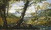 Nature et Idéal – Le Paysage à Rome 1600-1650.  Carrache, Poussin, Le Lorrain ... : Annibal Carrache (1560-1609) Paysage fluvial c. 1590 huile sur toile, 88,3 x 148,1 cm Washington, National Gallery of Art, Samuel H. Kress collection © National Gallery of Art, Washington