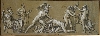 L’idée et la ligne, dessin français du musée de Grenoble (XVIe - XVIIIe siècles) : Jacques-Louis David, Frise à l'antique, XVIIIe siècle, Pierre noire, encre de chine, lavis, 26 x 74 cm