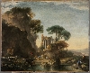 Nature et Idéal – Le Paysage à Rome 1600-1650.  Carrache, Poussin, Le Lorrain ... : Salvatore Rosa (1615 – 1673) Paysage lacustre avec troupeaux circa 1640 huile sur toile, 144 x 176.7 cm Cleveland, The Cleveland Art Museum © The Cleveland Art Museum