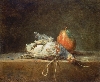 La beauté et la mort : Jean Siméon Chardin, Perdrix morte, poire et collet sur une table de pierre, 1748, huile sur toile, 39 x 46,5 cm, Städel Museum, Francfort, Photo : Arthothek