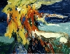 Pierre Wemaëre – Elévations : A Cor et à cri, 1989, huile et acrylique sur toile, 89 x 116 cm