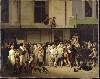 Boilly – Rétrospective : L'Entrée du théâtre l'Ambigu-Comique.1819, huile sur toile, 66 x80 cm. Paris, musée du Louvre.