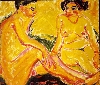 Die Brücke : Erich Heckel, Jeune homme et jeune fille, 1909 Huile sur toile. 70,5 x 80,4 cm Brücke-Museum de Berlin ©Nachlass Erich Heckel, Hemmenhofen/ADAGP, Paris 2012