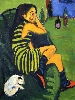 Die Brücke : Ernst Ludwig Kirchner, L’artiste Marcella, 1910 Huile sur toile. 101 x 76 cm. Brücke-Museum de Berlin