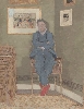 Bonnard entre amis : Matisse, Monet, Vuillard… : Edouard Vuillard, Félix Vallotton dans son atelier, 1897, huile sur carton, 61 x 49,3 cm, musée d’Orsay, Paris, legs Carle Dreyfus,1953 © Adagp, Paris 2012 © RMN (musée d’Orsay) / Hervé Lewandowski