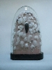 Françoise Vergier - Je suis une montagne : Chaque année c’est la même chose, 2008-2009, verre, terre cuite émaillée peinte, plumes, bois, 59 x 38 x 18 cm