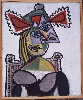 Collection Planque, l’exemple de Cézanne : Pablo Picasso, Femme au chapeau dans un fauteuil, 1939, huile sur toile, 65 x 54 cm. Fondation Jean et Suzanne Planque. Photo Luc Chessex © Succession Picasso 2011
