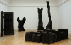 David Nash - Black & Red : Bronze & Wood : Vue de l'exposition 