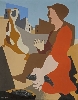 Survage – Les Années Collioure : 1925-1932 : Marchande de Poissons, 1932-1. Huile sur toile. 100 x 79. Collection  LFR. Paris