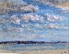 Honfleur, entre tradition et modernité, 1820 – 1900. : Eugène Boudin, “Nuages blancs”, 1854-59, © Musée Eugène Boudin.