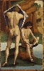 Luca Signorelli - « de ingegno et spirito pelegrino » (une invention originale et capricieuse). : Luca Signorelli. Deux nus masculins. 1488-1489, huile sur toile, 68 x 42 cm. Musée d’art de Toledo, Ohio.