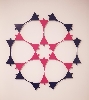Traits d'Union - Paris et l'art contemporain arabe : Zoulikha Bouabdellah, Mirage 4 Acier peint, 139 x 139 cm Courtesy Galería Sabrina Amrani, Espagne