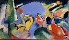 L’Europe des esprits ou la fascination de l’occulte, 1750-1950 : Wassily Kandinsky, Improvisation XIV, 1910 Wassily Kandinsky, Improvisation XIV, 1910,  huile sur toile, 74 x 125,5 cm, legs de Mme Nina Kandinsky Centre Pompidou, Paris, Musée national d'art moderne/Centre de création industrielle © Collection Centre Pom