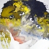 Cosmogonies lunatiques : Chloé Julien, Regard entre abysse et voie lactée, encre et sel sur papier, 2011
