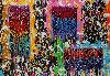 JonOne – Transformations : « 10 Tablets Commandments »  Books Of Wisdom 2012, acrylique sur toile, 145 x 209 cm. Courtesy galerie Rive Gauche – Marcel Strouk 