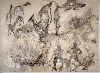 Le papier à l’œuvre : Miquel Barcelò, Sans titre, 1994, pigments, colle et fusain sur papier troué, 75 X 103 cm. © Collection Centre Pompidou, Dist. RMN / Philippe Migeat © ADAGP, Paris, 2011