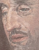 Luc Tuymans. Rétrospective : 0.	Luc Tuymans, The Nose, 2002; oil on canvas; 11 ¾ x 9 ½ in (29.9 x 24.1 cm); Collection of Jill and Dennis Roach, © Luc Tuymans