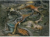 Gérard Vulliamy - les dessins surréalistes 1930-1947 : 1938 Le Sphinx Fusain et pastel sur papier miteinte 46,5 x 62,5 cm (collection particulière) © ADAGP