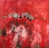 Lydie Arickx - Avant les mots, les Langes de la Vie : La Peur 2011 Huile sur toile 200 x 200 cm