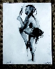 Tenir, debout : Arnulf Rainer. Auftritt (Entrée en scène). 1971-1972, graphite, crayon gras sur photo. Collection de l’artiste