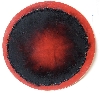 Incandescence : Tondo, 1990 brûlis sur acrylique et bois,  diamètre 31 cm, (c)  Christian Jaccard, ADAGP Paris 2011