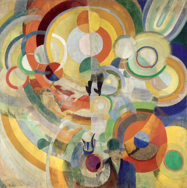 Sonia Delaunay. Les couleurs de l’abstraction : Robert Delaunay. Manège de cochons. 1922, huile sur toile, 248 x 254 cm. Centre Pompidou, Musée national d’art moderne, Paris.