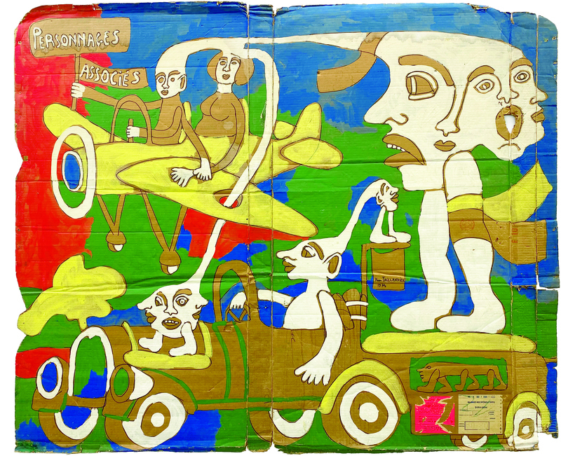 Yvon Taillandier, le précurseur : Yvon Taillandier,  personnages associes R, 1974, 164x198cm, recto verso