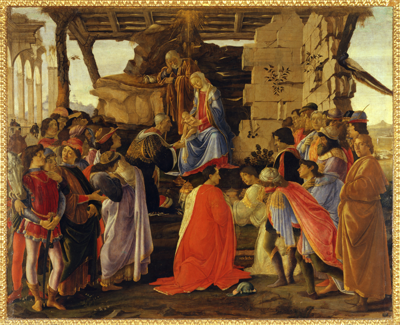 Trésor des Médicis. : Sandro Botticelli. Adoration des Mages. 1476, © 2010. Photo Scala, Florence – courtesy of the Ministero Beni e Att. Culturali.