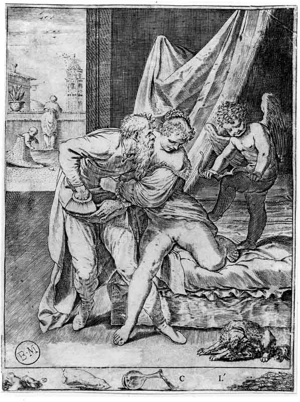 La Gravure à Bologne, entre sacré et profane, 1560-1660 : Carrache, Le Vieillard et la Courtisane