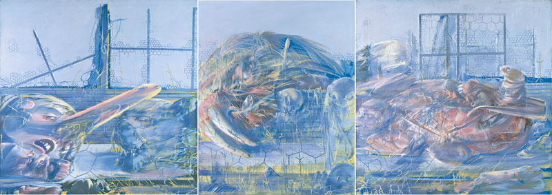 Miodrag Djuric, Dado, autour de trois grands triptyques : Dado, Boukoko, 1975, triptyque, © JL. LOSI, 2011, Galerie Jeanne-Bucher
