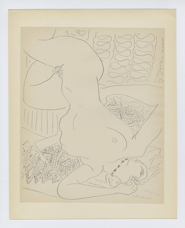 Matisse. Cahiers d’Art – Le tournant des années 1930 : Cahiers d'Art, 1936, N° 3-5, page 88, numéro consacré aux dessins d'Henri Matisse, introduit par un texte de Christian Zervos 