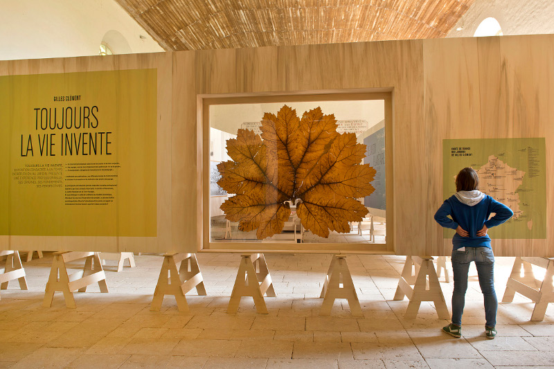 Biennale de Melle 2015. Jardiniers terrestres, Jardiniers célestes : Vue de l'exposition de Gilles Clément, Biennale de Melle, 2015.