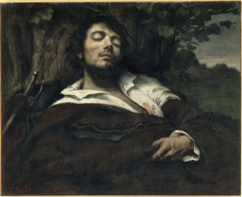 Autoportraits du Musée d'Orsay : Courbet. L'Homme blessé. Entre 1844 et 1854, Huile sur toile, 81,5 x 97,5. Musée d'Orsay. © RMN-Grand Palais (musée d'Orsay) cliché Hervé Lewandowski 
