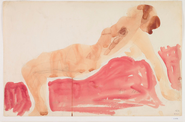 Rodin. Dessiner, Découper : Ariane, crayon graphite et aquarelle sur papier filigrane crème © musée Rodin, ph. Jean de Calan 