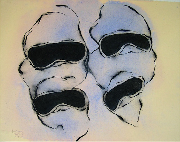 Jean-Jacques Dournon : Tes yeux : Jean-Jacques Dournon. Sans titre. 2010, acrylique et fusain, 56 x 76 cm