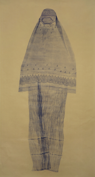 Éloïse Van der Heyden. Zakhar : Texere, 2014 - monotype sur papier Japon - 188 x 104 cm