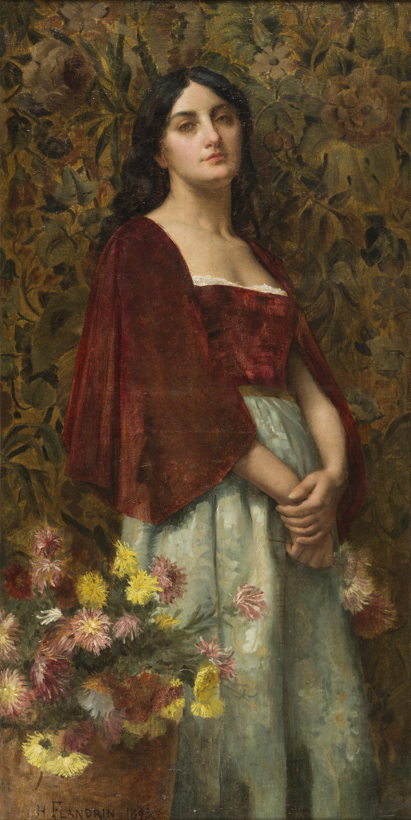 Tentations, l'appel des sens (1830-1914) : Flandrin, Portrait d'Italienne,1893,huile sur toile