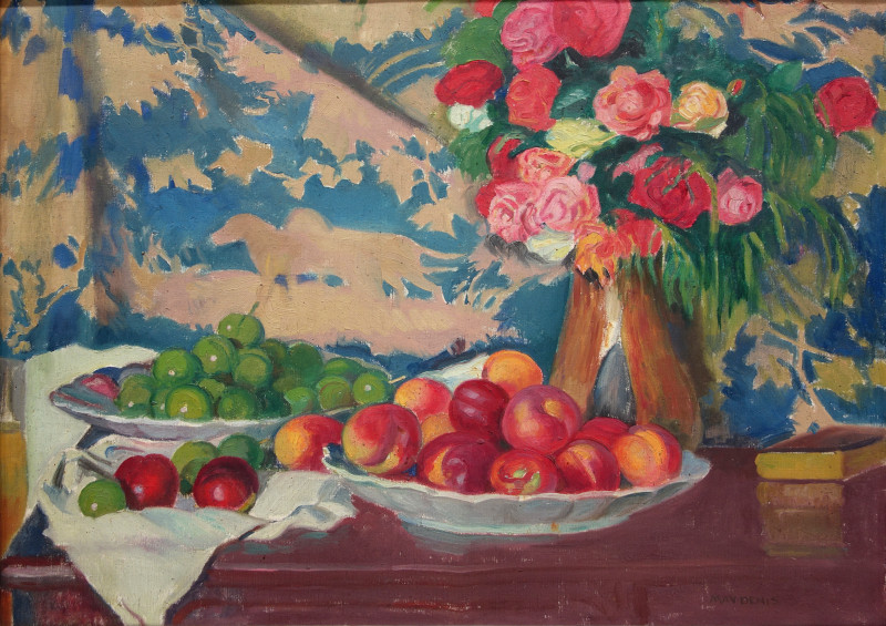 Maurice Denis. Les chemins de la Nature. : Maurice Denis, Fleurs et fruits, vers 1925, huile sur toile, 60x81 cm, © Lyon MBA – Photo Martial Couderette