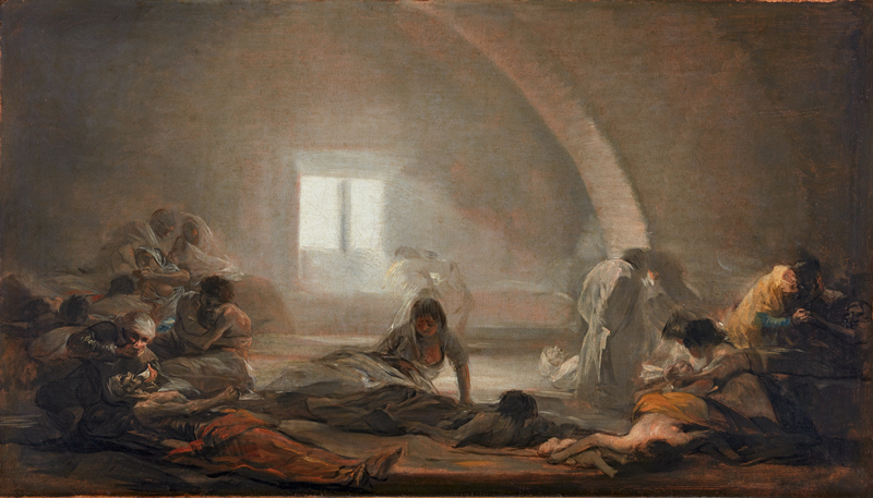 Goya : Francisco de Goya Hôpital de la peste (Hospital de apestados), 1808–1810 Huile sur toile, 32,5 x 57, 3 cm Collection du Marquis de la Romana