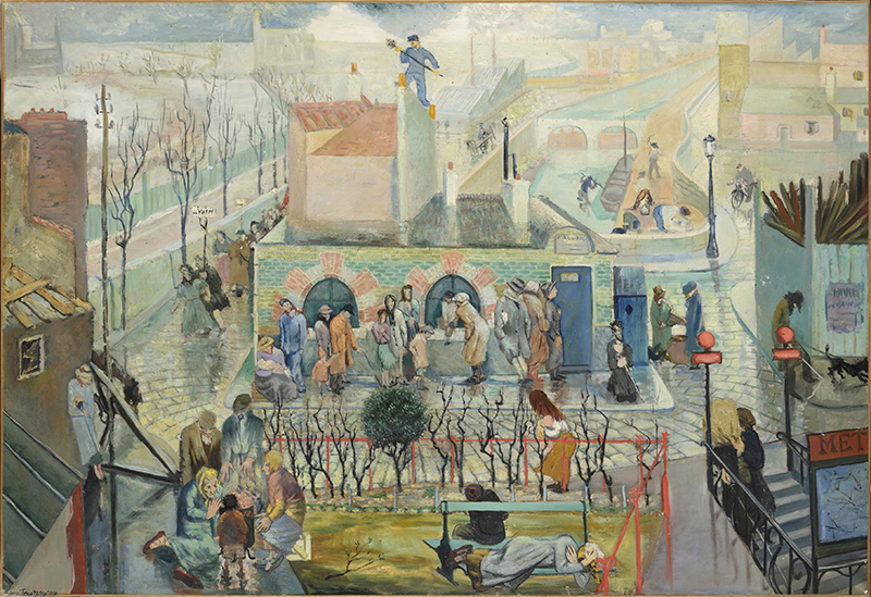Boris Taslitzky (1911-2005) : L’art en prise avec son temps : Boris Taslitzky (1911-2005), Grèves, 1936, Huile sur toile, 98 x 143 cm, Collection privée, Photo : Alain Leprince.