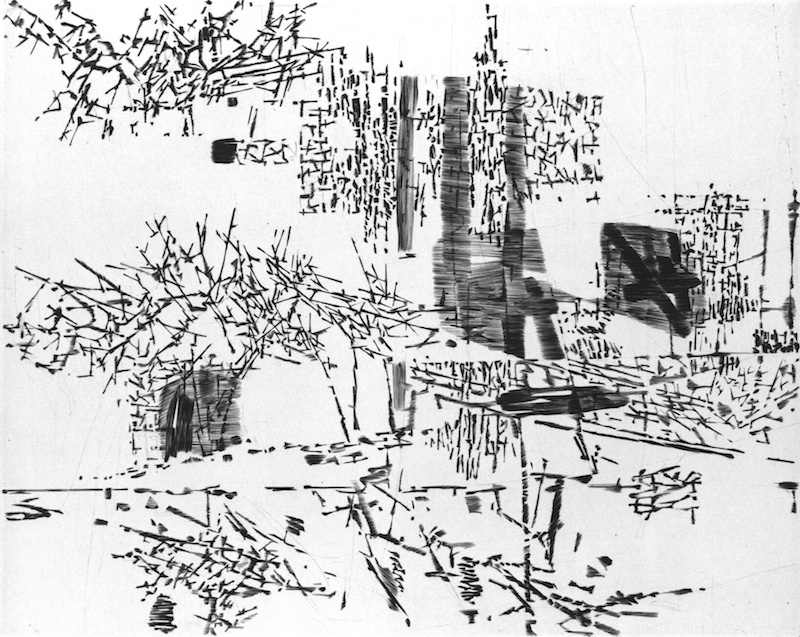 La gravure en mouvement du XVe au XXIe siècle : Jean-Marie Granier Transparence 1974-1975, Suite Cévennes, 40x50cm © Pierre Norman Granier