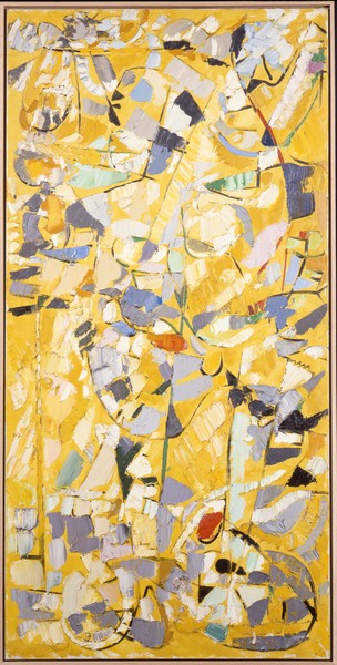 Lanskoy, un peintre russe à Paris : Composition sur fond jaune. 1960. Courtesy galerie Le Minotaure, Paris. Photo: D.R. © ADAGP Paris, 2011 