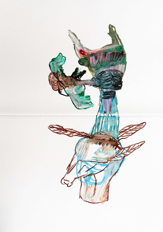 Marine Joatton : Sans titre, 2010, pastel gras sur papier 59,4 x 42 cm