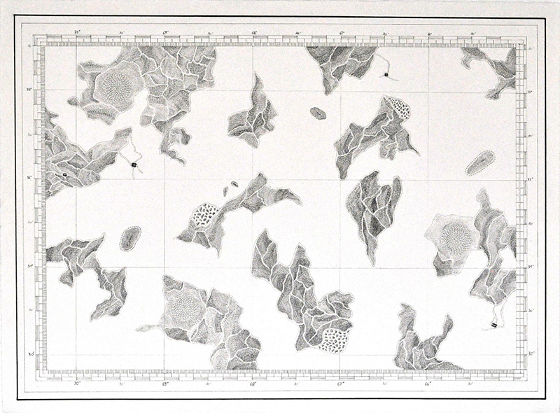 Macparis 2023 : Nathalie BOROWSKI Les grands fonds #3, 2022 dessin à l’encre sur papier BFK Rives, 56 x 76 cm
