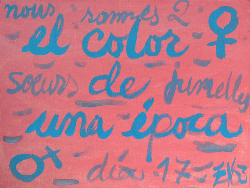 Michel Blazquez, Clara Morera, Cepp Selgas, et Zoé Valdés : Zoé Valdés. Dia 17, el color de una epoca (de la série Di-Eros). 2003