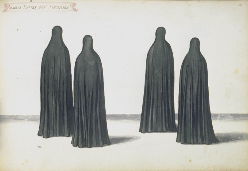 Revenants. Images, figures et récits du retour des morts : Première entrée des fantômes, quatre figures, Daniel Rabel. 