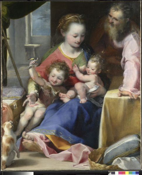 Barocci – Brilliance and Grace : Federico Barocci (1535-1612) The Madonna and Child with Saint Joseph and the Infant Baptist ('La Madonna del  Gatto'), probably about 1575 Oil on canvas 112.7 x 92.7 cm The National Gallery, London © The National Gallery, London 