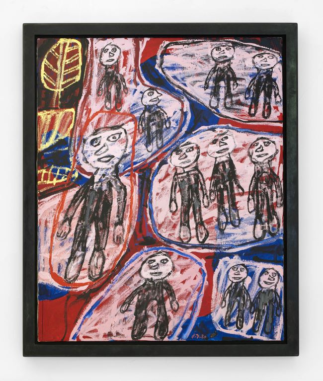Jean Dubuffet. Paysages et Lieux de promenade. : Jean Dubuffet. L’heure de pointe. 1980, acrylique sur toile, 100 x 81 cm. Courtesy Galerie Lelong & Co., Paris. 