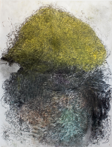 Paysage(s) : Rémy Jacquier. Atlast.  2009, Pigments, fusain et pastels secs sur papier, 195 X 150 cm.