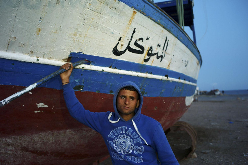 Patrick Zachmann - Mare Matter : Ali, candidat au départ, Zarzis. Tunisie, 2011 © Patrick Zachmann